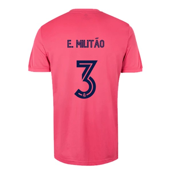 Camiseta Real Madrid 2ª NO.3 E. Militão 2020-2021 Rosa